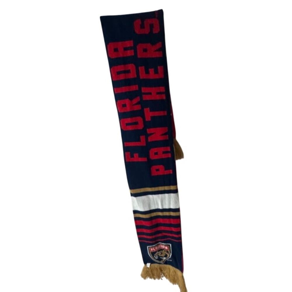 Florida Panthers NHL Ford Reversible Knit Scarf Hockey Stadium Fan Red Blue
